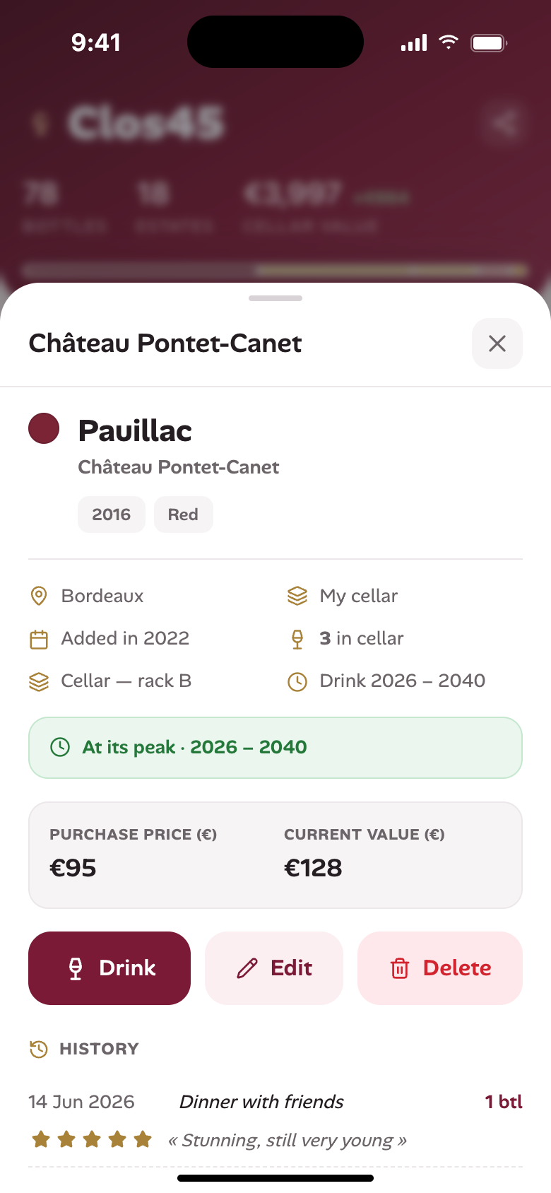 Wine details