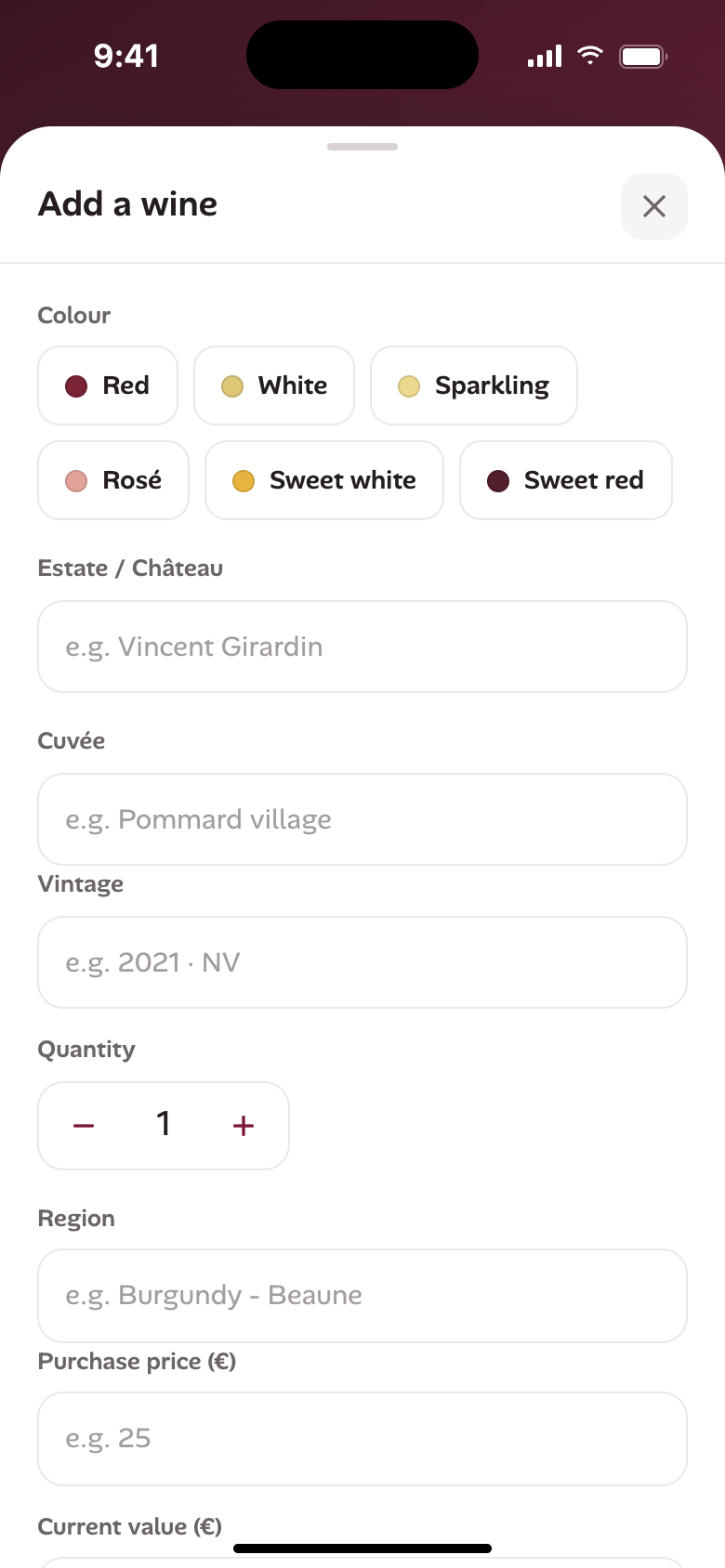 Add a wine