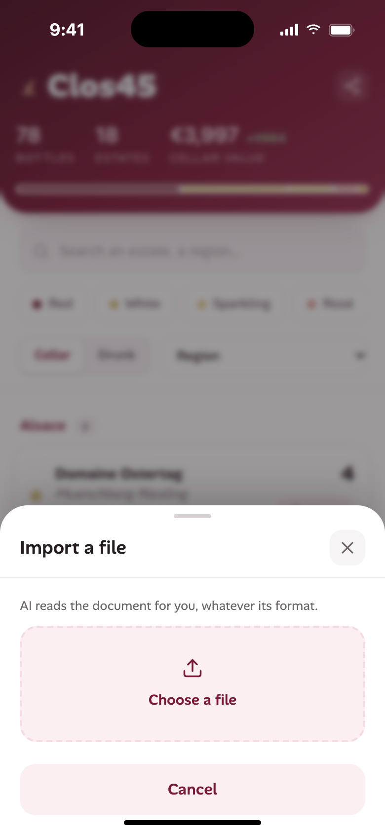 Import a file